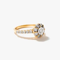 Diamond Cluster Ring 10K Yellow and White Gold (0.35 ct tw)