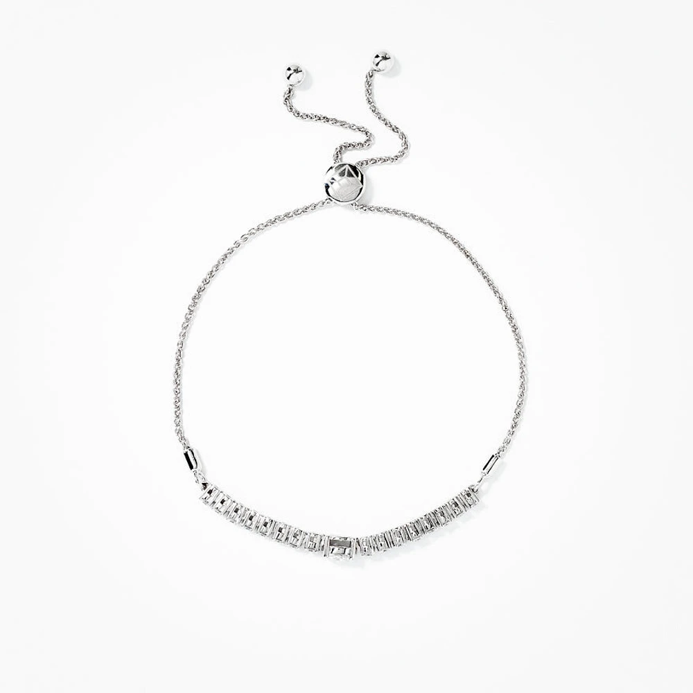 Lab Grown Diamond Bolo Bracelet in 10K White Gold (1.00 ct tw)