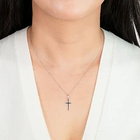 Cross Pendant in 10K Italian White Gold