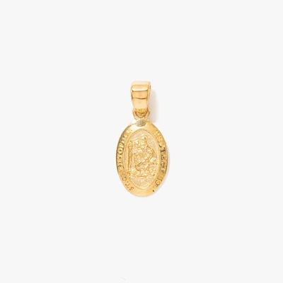 14K Yellow Gold Saint Christopher Medal Charm