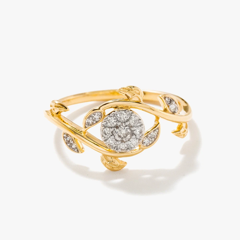 Vine Ring 10K Yellow Gold (0.16 ct tw)