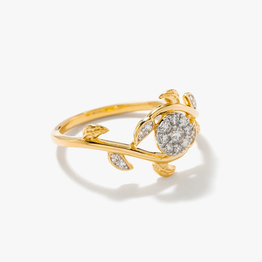 Vine Ring 10K Yellow Gold (0.16 ct tw)