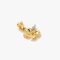 Hibiscus Pendant in 10K Yellow Gold