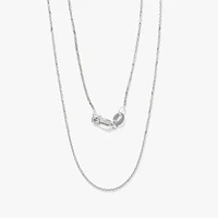 14K White Gold Round Wheat Chain 1.00mm (18")
