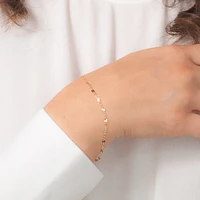 Diamond Cut Disc Bracelet in 10K Yellow Gold