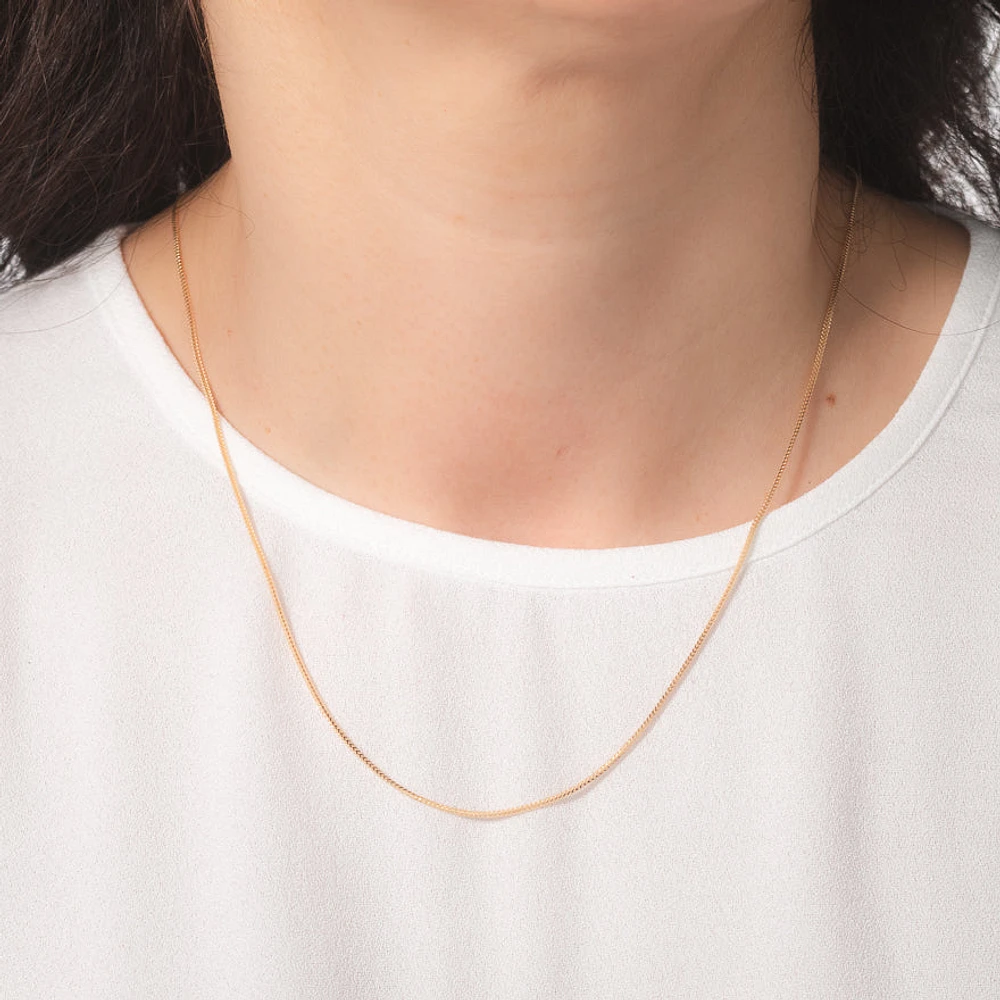 10K Italian Gold 0.9mm Square Franco Chain (20