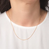 10K Italian Gold 0.9mm Square Franco Chain (20