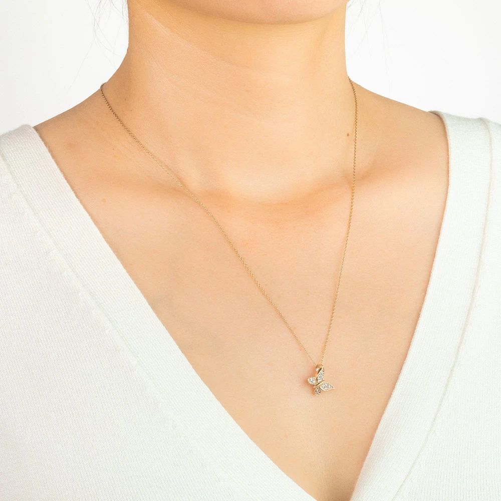 Butterfly Diamond Pendant | Ann-Louise Jewellers