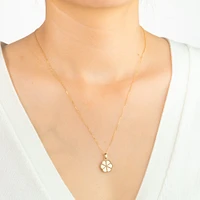 Beaded Rose Charm in 10K Yellow Gold