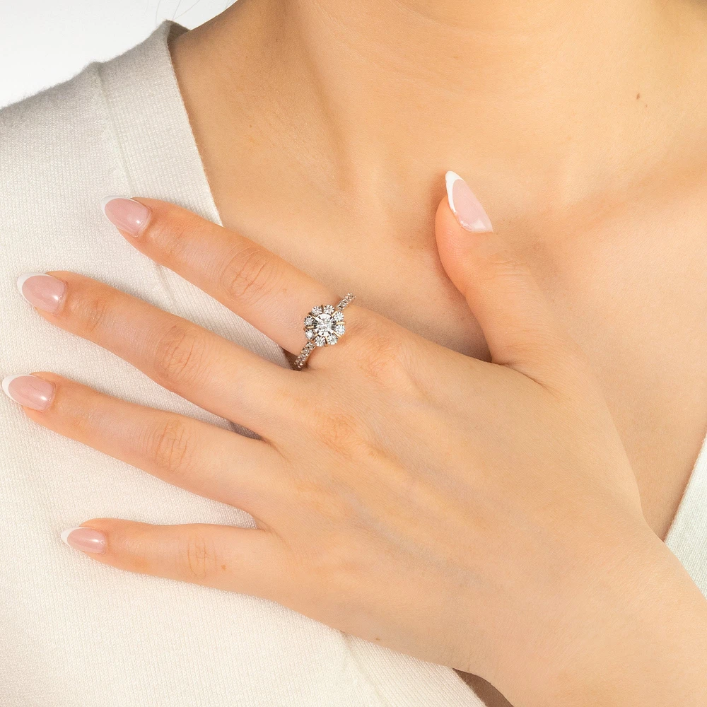 Diamond Cluster Ring 10K Yellow and White Gold (0.35 ct tw)