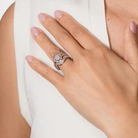Diamond Cluster Ring Two-Tone 10K White and Yellow Gold (0.50 ct tw