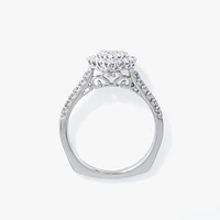 White Gold Pear Shape Diamond Cluster Ring 10K (0.75ct t