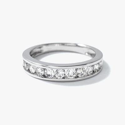 Channel Set Diamond Band 14K White Gold (0.70 ct tw)