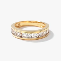 Channel Set Diamond Anniversary Ring 14K Yellow Gold ( ct tw