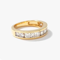 Channel Set Diamond Anniversary Ring 14K Yellow Gold ( ct tw
