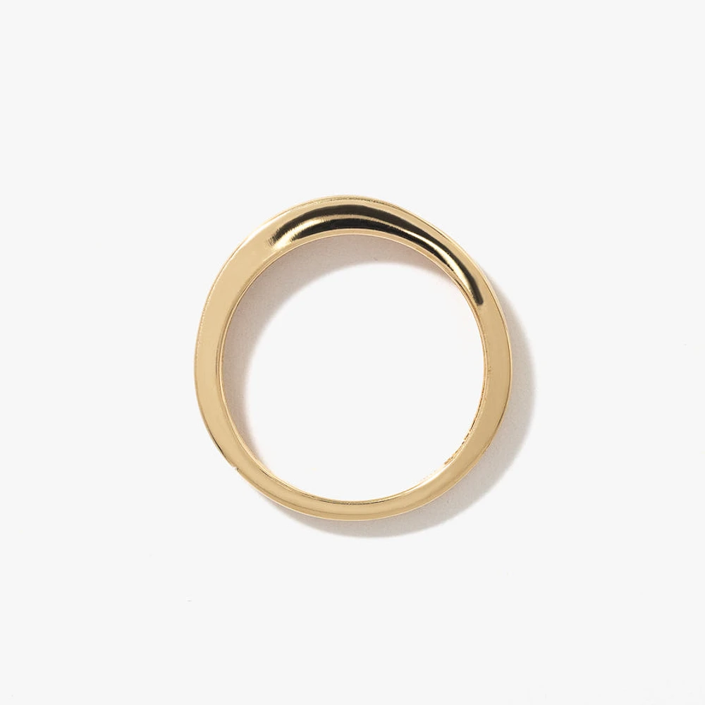 Ladies Brushed 10K Yellow Gold Band