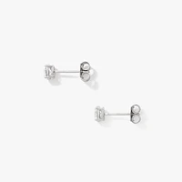 Lab Grown Oval Diamond Stud Earrings in 14K White Gold (0.50 ct tw)