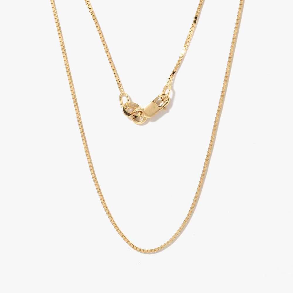 0.80mm Box Chain in 10K Yellow Gold (14")