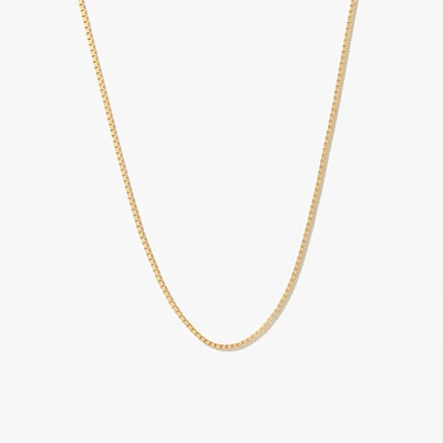 0.80mm Box Chain in 10K Yellow Gold (14")