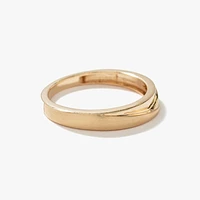 Ladies Brushed 10K Yellow Gold Band