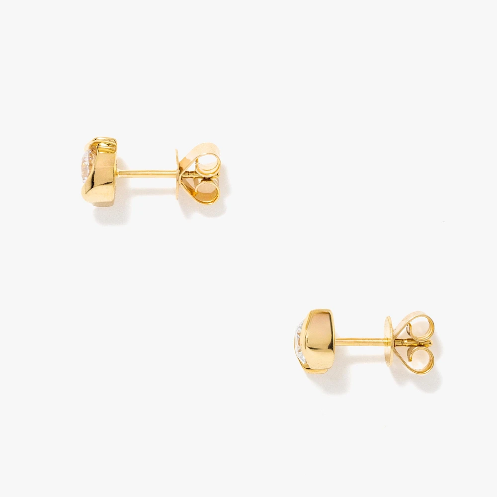 Lab Grown Diamond Stud Earrings in 10K Yellow Gold (0.75 ct tw)