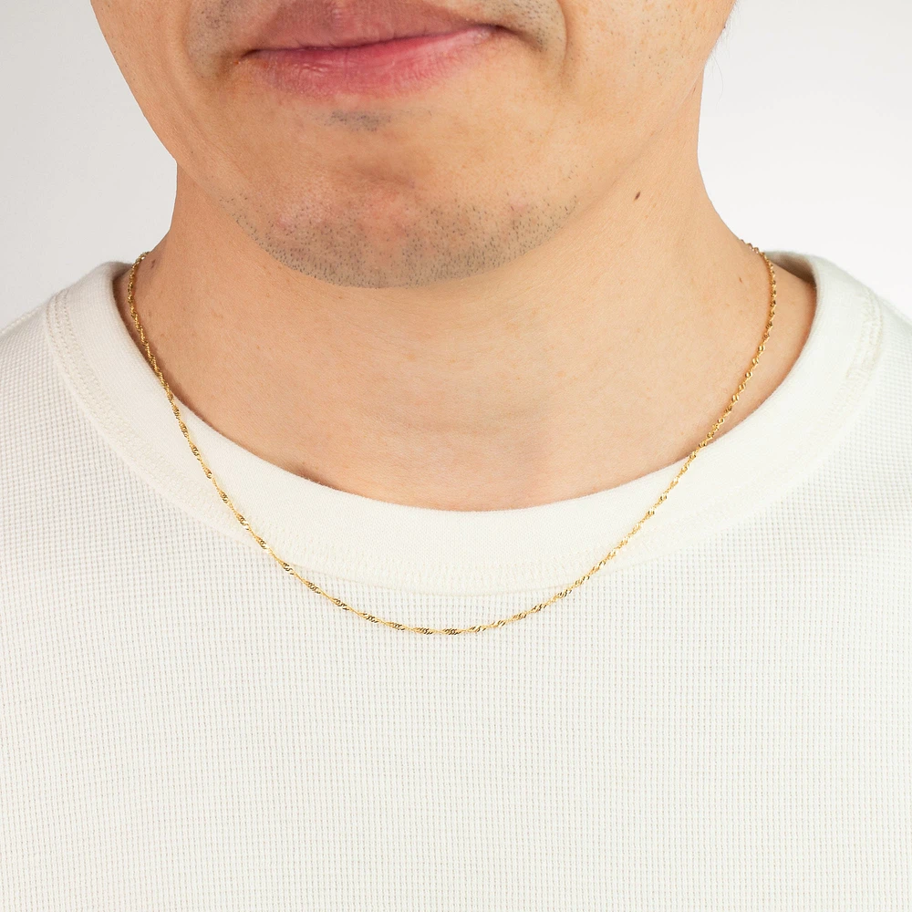 10K Yellow Gold 1.5mm Singapore Chain (20")