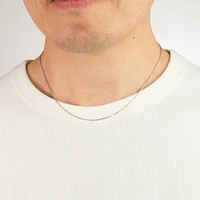 14K White Gold Round Wheat Chain 1.00mm (18")