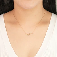 Leaf Vine Necklace in 10K Yellow Gold