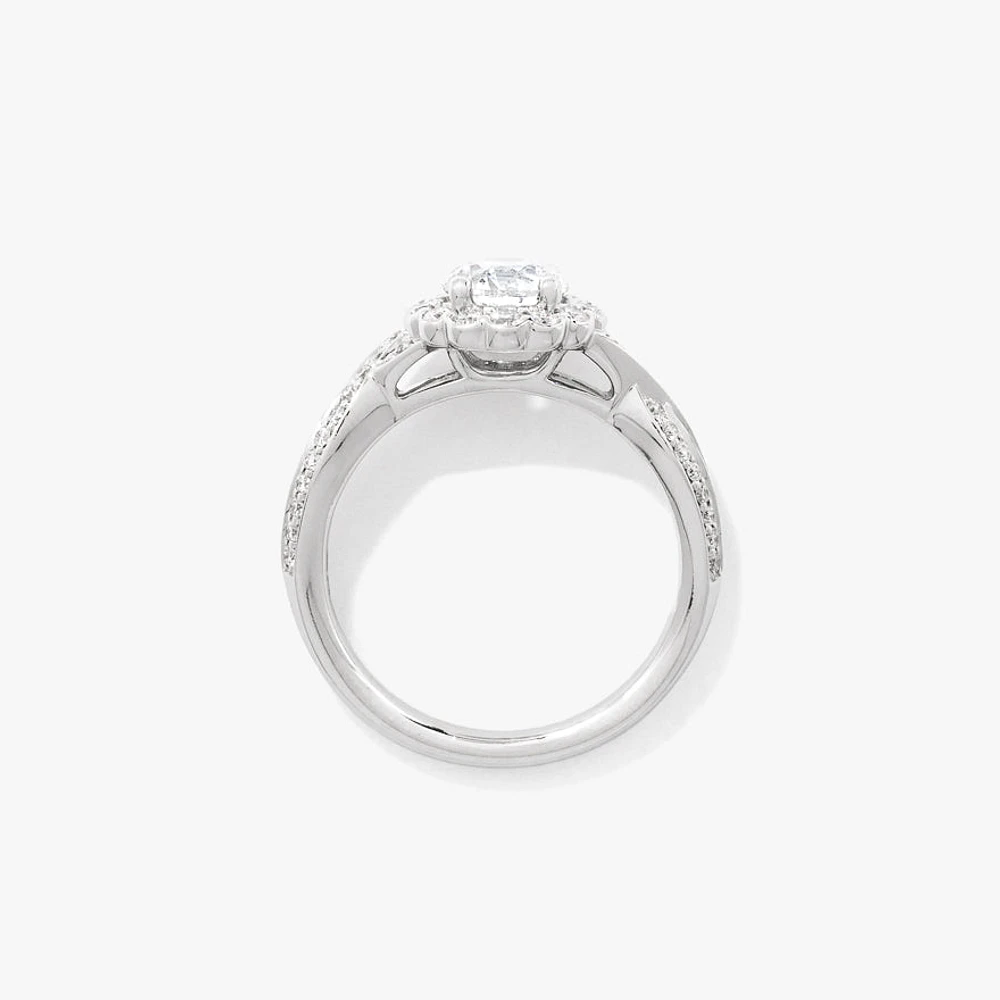 Diamond Engagement Ring 14K White Gold (1.45 ct tw)