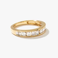 Channel Set Diamond Anniversary Ring 14K Yellow Gold ( ct tw