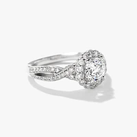 Diamond Engagement Ring 14K White Gold (1.45 ct tw)