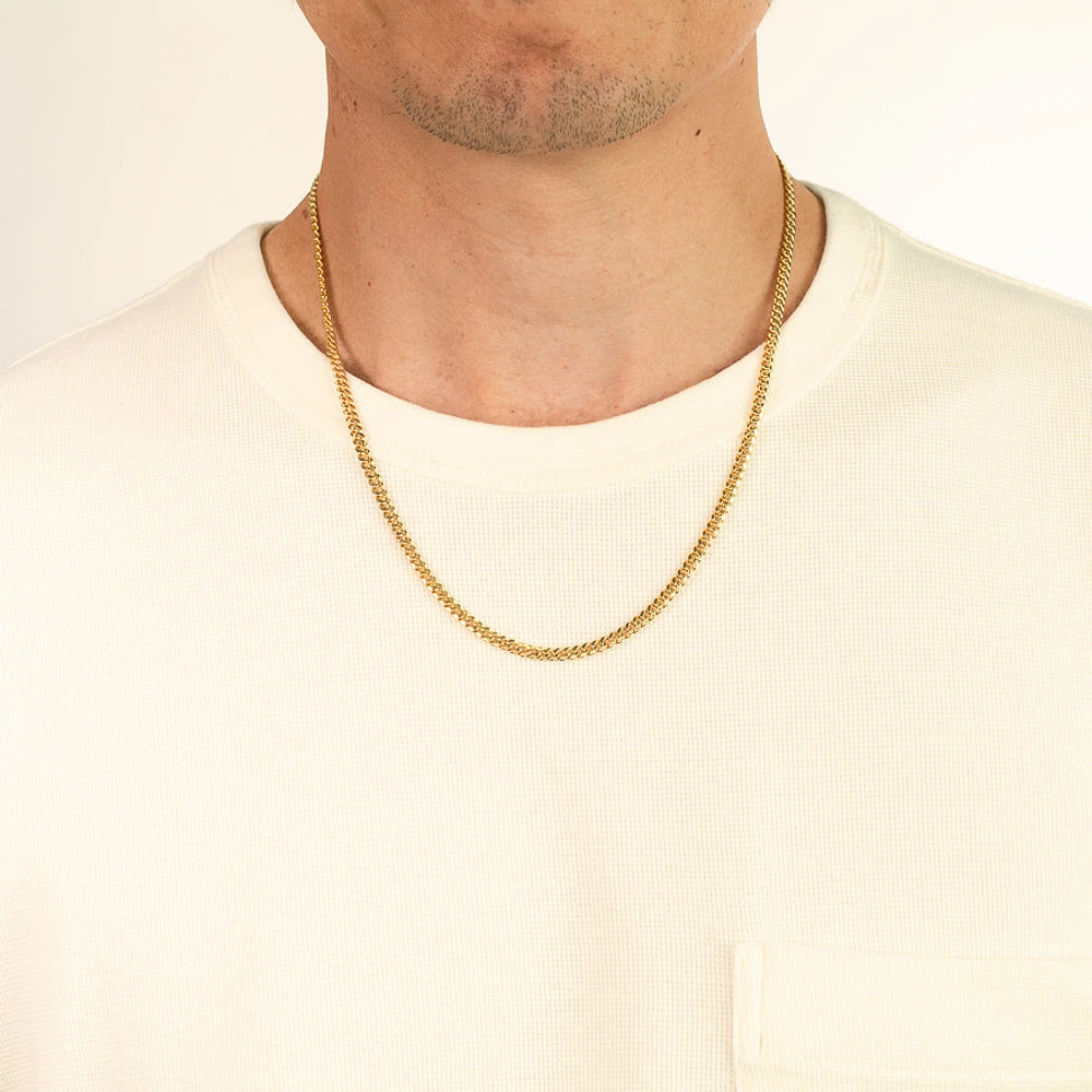 3.8mm 10K Yellow Gold Cuban Chain (22")