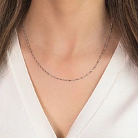 10K White Gold 1.7mm Singapore Chain (18")