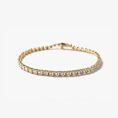 Diamond Bar Tennis Bracelet in 10K Gold (1.00ct tw