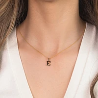 "E" Initial Pendant in 10K Yellow Gold