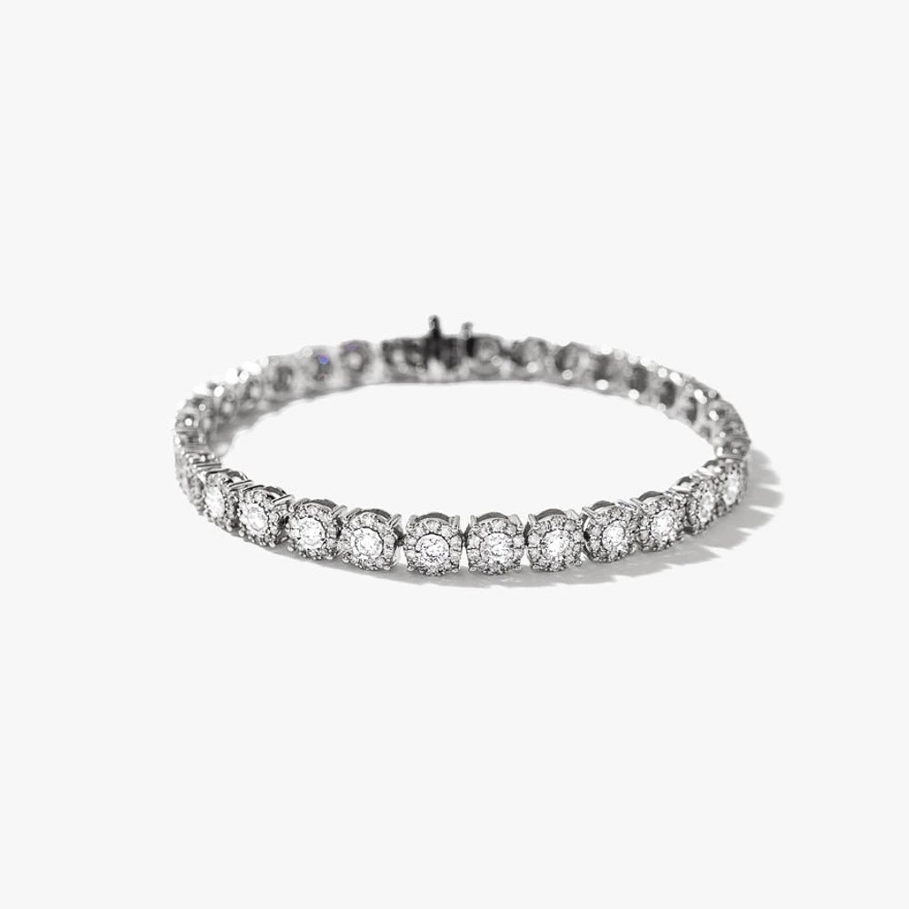 10K White Gold Diamond Bracelet (3.00 ct tw)