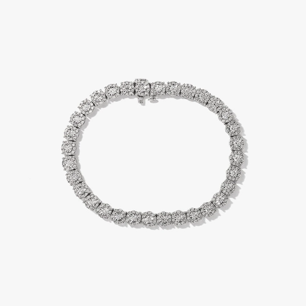 10K White Gold Diamond Bracelet (3.00 ct tw)