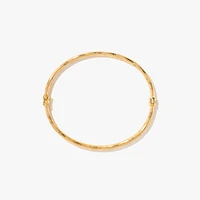 60mm Diamond Cut Bangle in 10K Yellow Gold