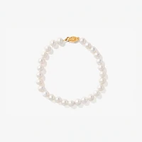 7.5" Cultured Pearl Bracelet in 14K Yellow Gold