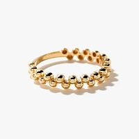 Ladies Beaded Ring 10K Yellow Gold