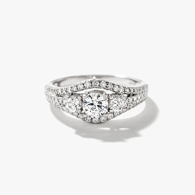 14K White Gold Diamond Engagement Ring (1.00 ct tw)