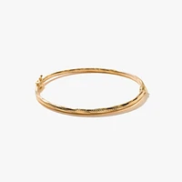 60mm Diamond Cut Bangle in 10K Yellow Gold