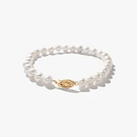 7.5" Cultured Pearl Bracelet in 14K Yellow Gold