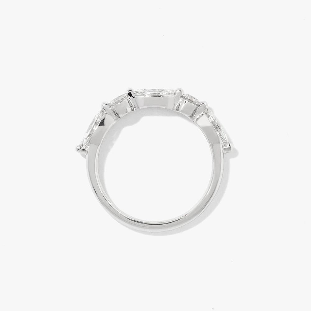 Five Stone Diamond Band 14K White Gold (1.00 ct tw)