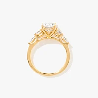 Lab Grown Oval Cut Diamond Engagement Ring 14K Yellow Gold (2.75 ct