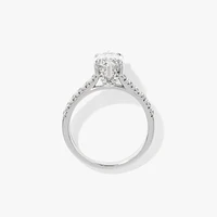 Lab Grown Marquise Cut Diamond Engagement Ring 14K White Gold (2.50