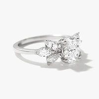 Lab Grown Oval Diamond Engagement Ring in 14K White Gold (1.54 ct tw)