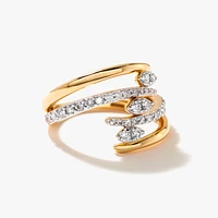 10K Yellow Gold Diamond Cluster Ring (0.50 ct tw)