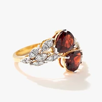 Garnet Ring 10K Yellow Gold