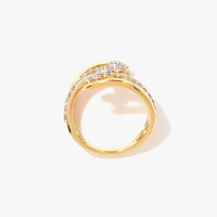 10K Yellow Gold Diamond Cluster Ring (0.50 ct tw)